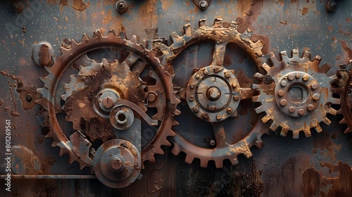 Rusty Gears Transforming into Shiny Cogs - Depicting Improvement and Efficiency in Business
