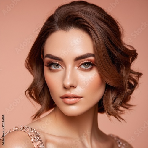 A beautiful face with perfect makeup