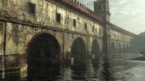 Orange Sunset Glow on Italys Ponte degli Scalzi A Mesmerizing D Rendering