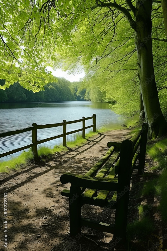 Tranquil Lake in the heart of the forest Tranquil Lake in the heart of the forest