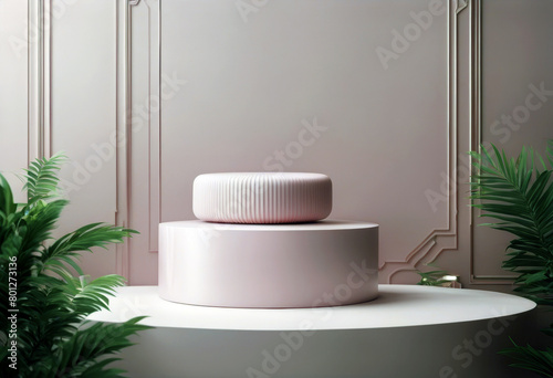  podium product pink mockup 3d splay rendered poduim three-dimensional abstract background blank box clean colours corner cube display empty exhibit exhibition floor form furniture geometric 