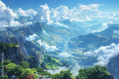 High resolution image of a mountain range