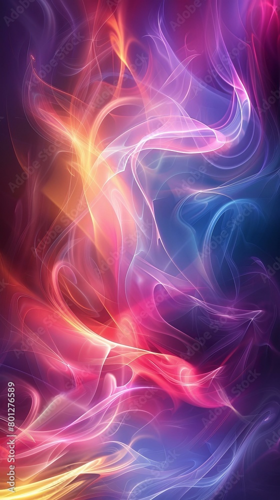 Obraz premium Colorful abstract background with smooth light curves