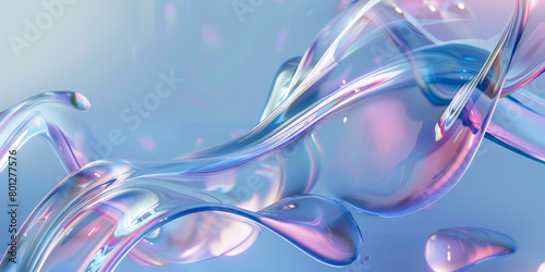 abstract background of splashing blue and pink liquid.