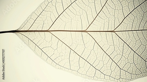 Close-up of a leaf skeleton photo