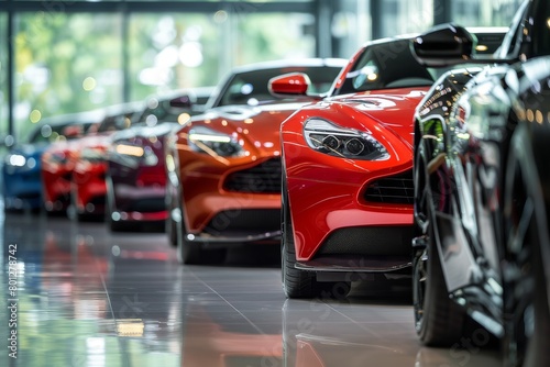 Wallpaper Mural Showroom dealership with sport cars Torontodigital.ca