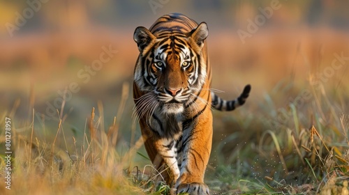 A fierce tiger is walking in the jungle © duyina1990