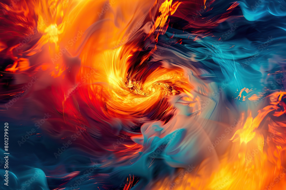 Generative ai on theme of scary huge hurricane fire tornado, apocalyptic dramatic background Generative ai on theme of scary huge hurricane fire tornado, apocalyptic dramatic background