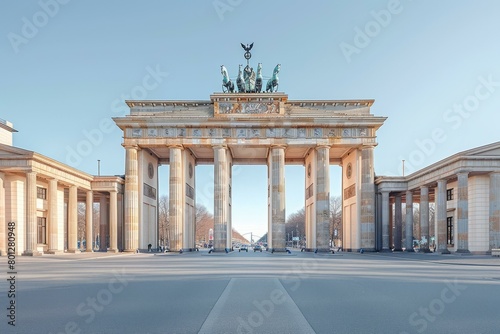 The Brandenburg Gate, a famous landmark in Berlin, Germany photo