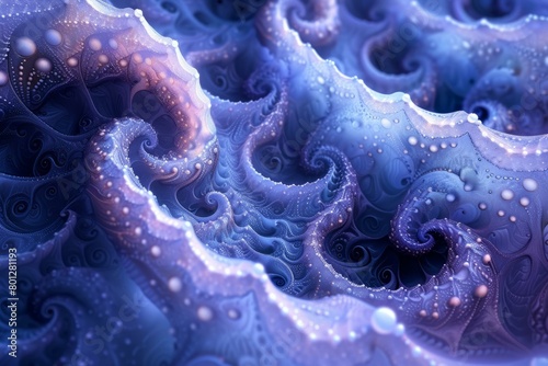 Blue and purple abstract waves