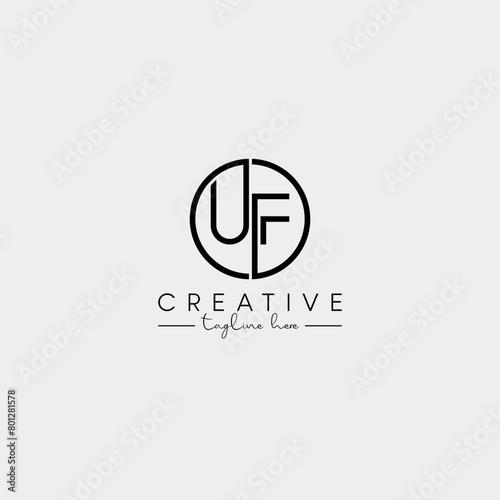 Abstract Minimal Letter UF FU Initial Based Stylish Line Logo Design Vector. Free Download Abstract Minimal Letter UF FU Initial Based Stylish Line Logo Design Vector. - GFXLoad