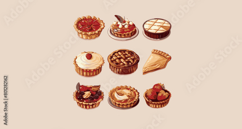 Assorted Desserts Spread on a Table