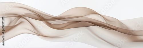 A soft taupe wave, subtle and sophisticated, moving gently over a white background, rendered in a stunning ultra high-definition image. photo