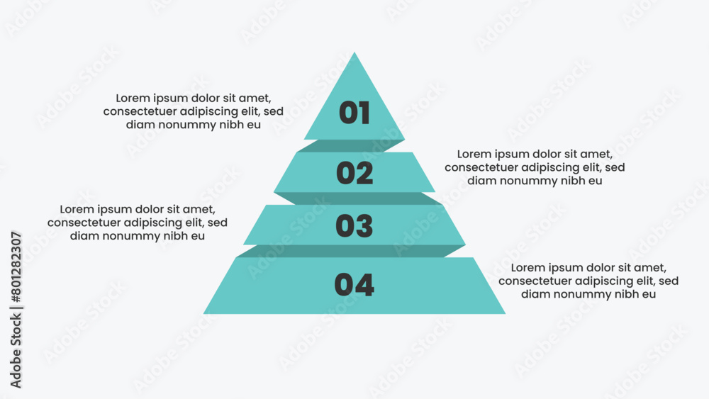 Fototapeta premium Infographic template for your design or business with triangle shape