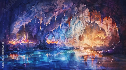 crystal caverns in a cave photo