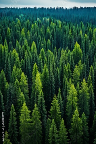 Green Coniferous Forest
