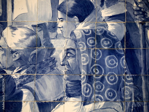 Wallpaper Mural Porto old railway station sao bento painted ceramic azulejos Portugal Torontodigital.ca