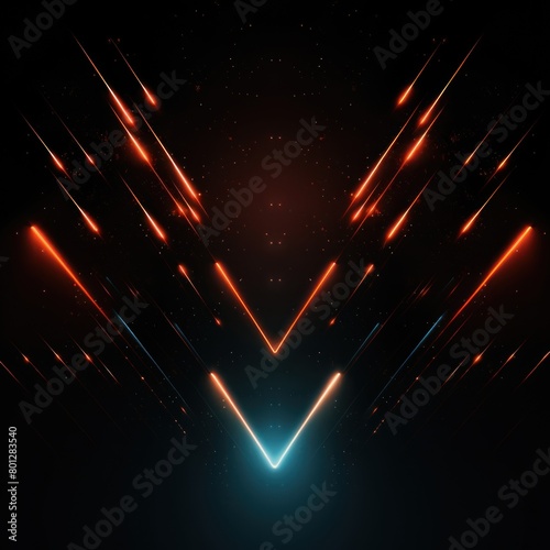 Black glowing arrows abstract background pointing upwards  representing growth progress technology digital marketing digital artwork with copyspace