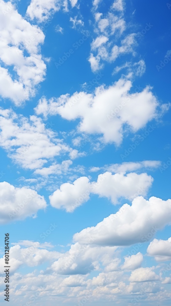Fototapeta premium Blue sky with white clouds background