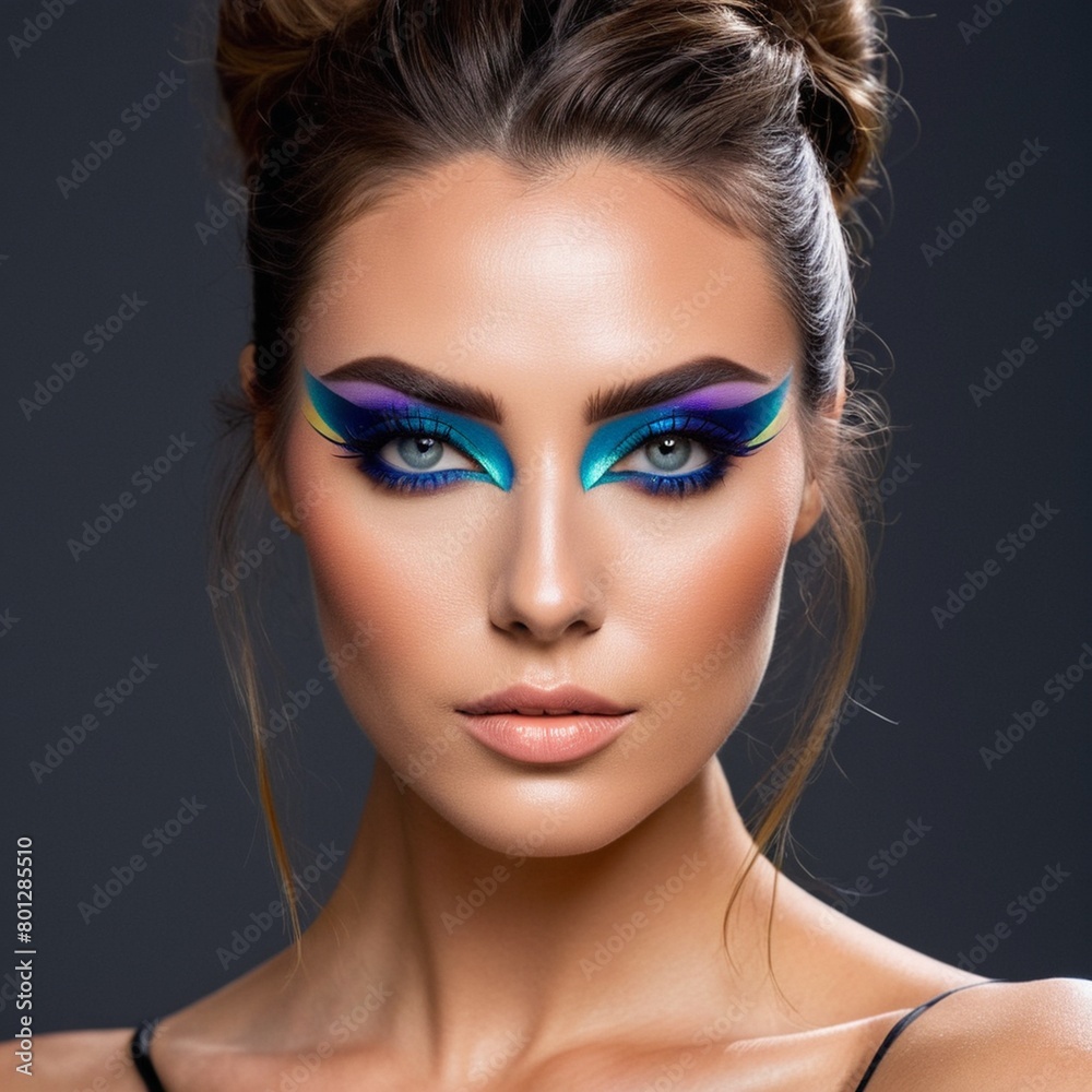 A beautiful face with perfect makeup A beautiful face with perfect makeup