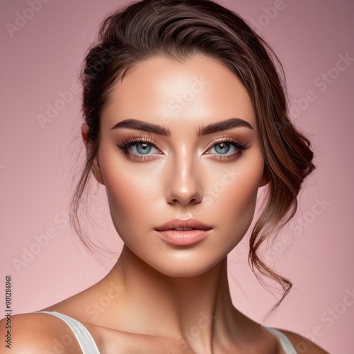 A beautiful face with perfect makeup
