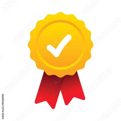 Verified Badge Ribbon Gradient Style