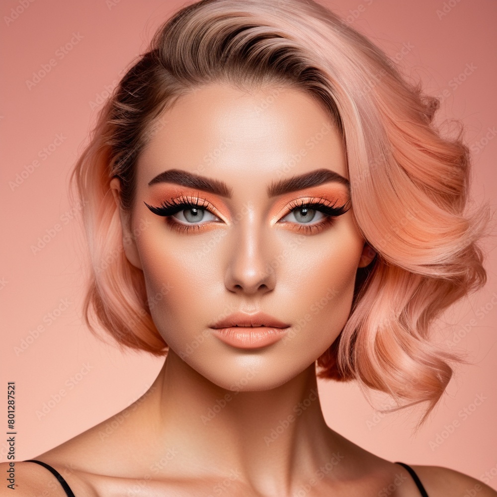Fototapeta premium A beautiful face with perfect makeup