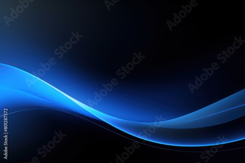 Blue black white glowing abstract gradient shape on black grainy background minimal header cover poster design copyspace