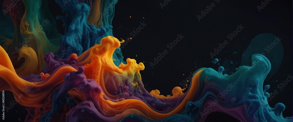 abstract ink in water background