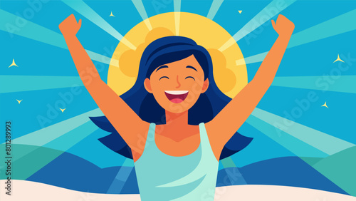 A woman wakes up to a new day filled with hope and energy after finally finding relief from the chronic fatigue and pain of her fibromyalgia through.
