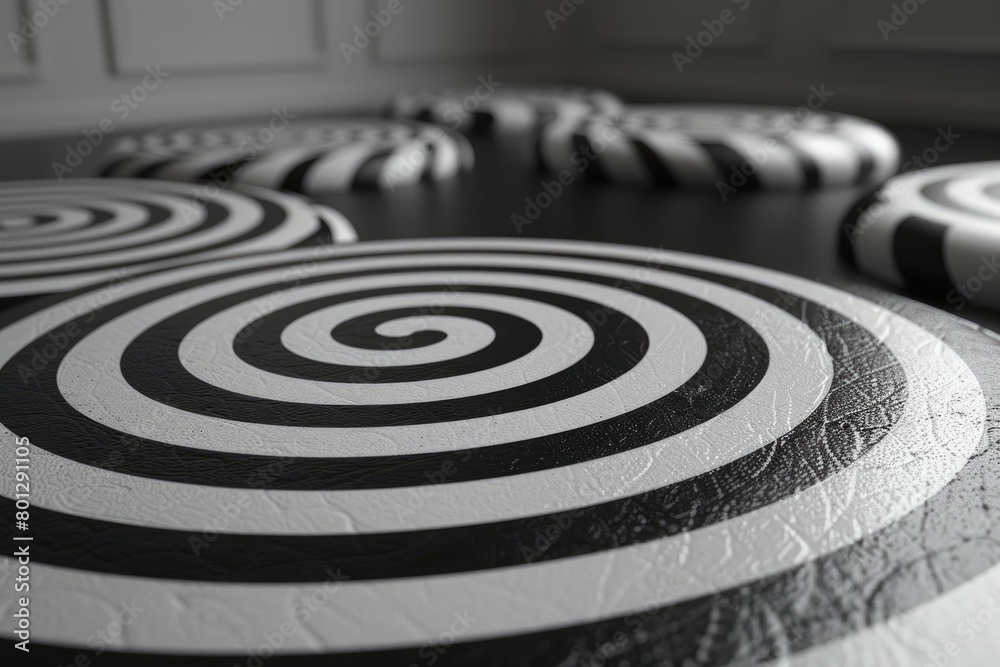 abstract perspective flat black and white stripes professional photography