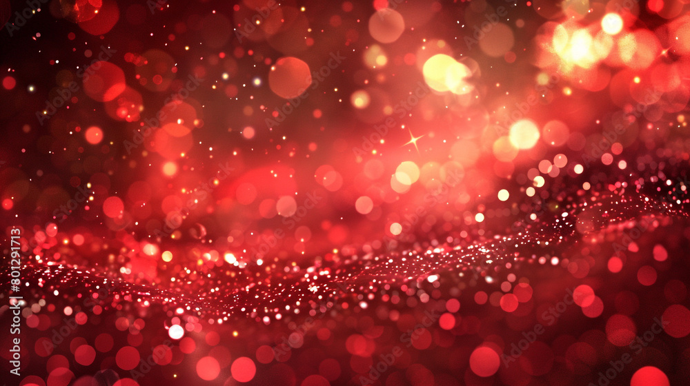 Deep Fiery Red Bokeh Lights and Glitter Sparkle on Soft Abstract Background, Realistic HD Quality Deep Fiery Red Bokeh Lights and Glitter Sparkle on Soft Abstract Background, Realistic HD Quality