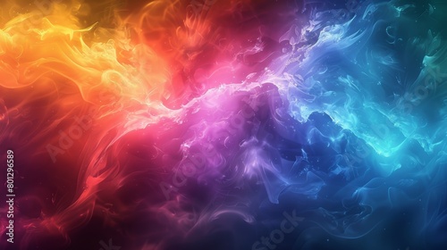 Colorful vibrant multi colored mystic aura abstract background designs photo