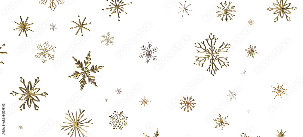 Winter Snow Symphony: Captivating 3D Illustration of Descending Snowflakes for Christmas Winter Snow Symphony: Captivating 3D Illustration of Descending Snowflakes for Christmas