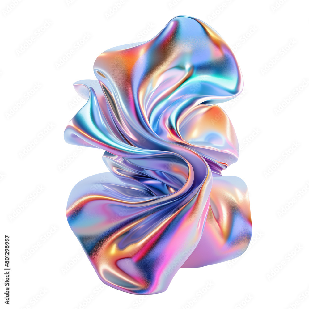Fototapeta premium 3d render illustration Holo abstract 3D Shape 