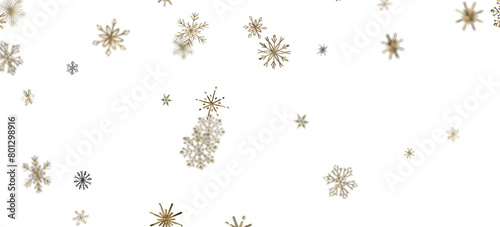 Winter Snow Symphony  Captivating 3D Illustration of Descending Snowflakes for Christmas