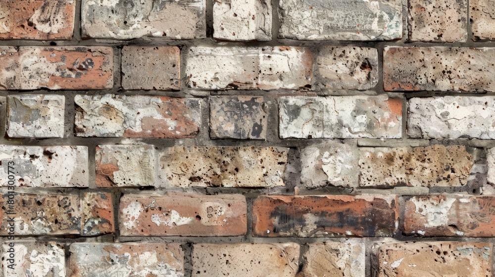 A brick wall with a few holes in it A brick wall with a few holes in it