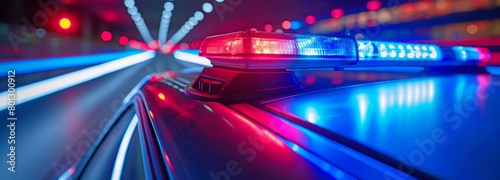 Close-up of the emergency medical services ambulance's roof blue light flasher while it is travelling. Rescue themes