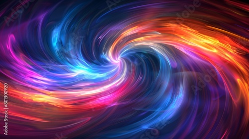 Colorful vibrant multi colored mystic vortex background design