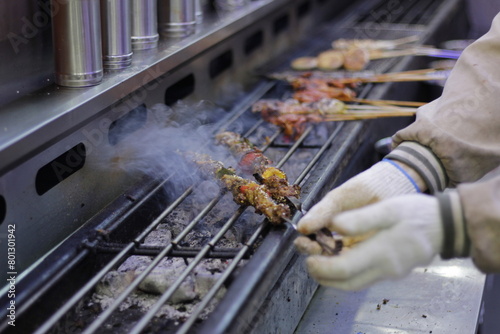 Barbecue processing, raw meat barbecue seasoning
