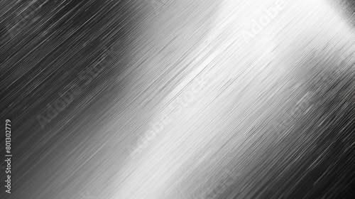 Shimmering abstraction: Blurry image capturing the interplay of a silver and black line against a clean white background. A study in blurred elegance.