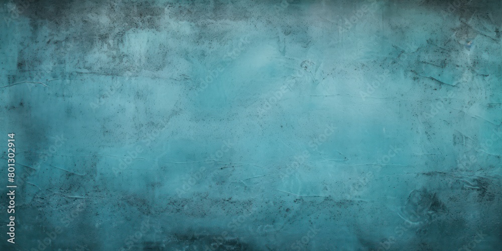 Cyan wall texture rough background dark concrete floor old grunge background painted color stucco texture with copy space empty blank copyspace 