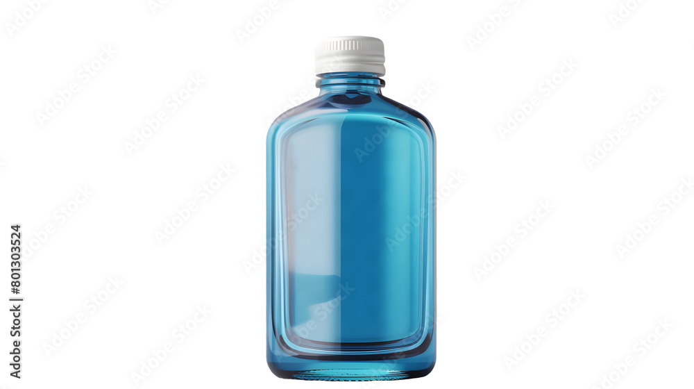 Mouthwash Bottle Mockup with Screw Cap Lid for Oral Care, Isolated on White, Transparent Background, PNG File, Hand Edited Generative AI Mouthwash Bottle Mockup with Screw Cap Lid for Oral Care, Isolated on White, Transparent Background, PNG File, Hand Edited Generative AI