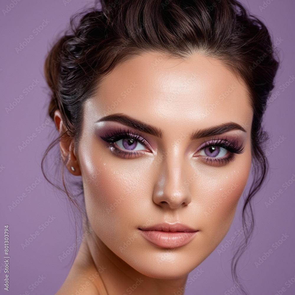 Fototapeta premium A beautiful face with perfect makeup 