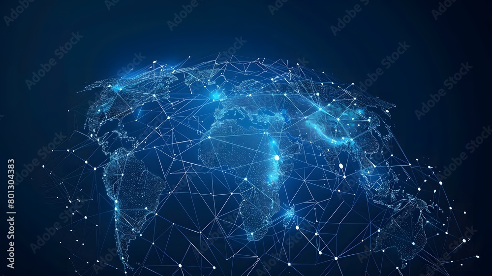 Map of the planet. World map. Global social network. Future. Vector. Blue futuristic background with planet Earth. Internet and technology. Floating blue plexus geometric background. Map of the planet. World map. Global social network. Future. Vector. Blue futuristic background with planet Earth. Internet and technology. Floating blue plexus geometric background.