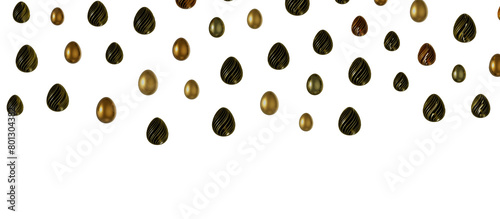 Pile of golden eggs. 3d ren...