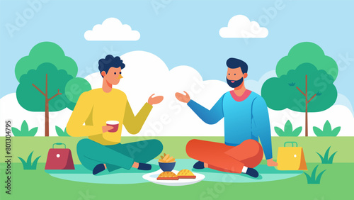 In a park two men share a picnic and engage in a lively debate about the various theories of happiness and their application to everyday life..