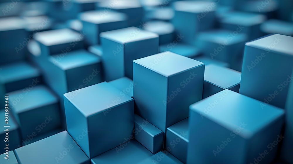 A pattern with 3D cubes A pattern with 3D cubes