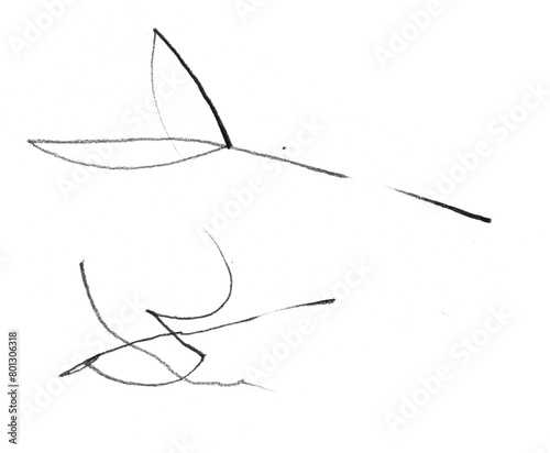Pencil Scribble on Transparent Background