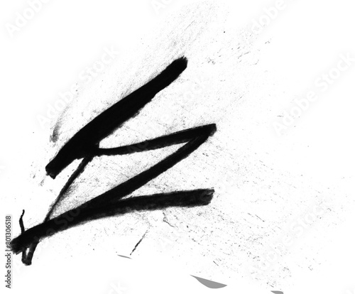 Charcoal Mark on Transparent Background